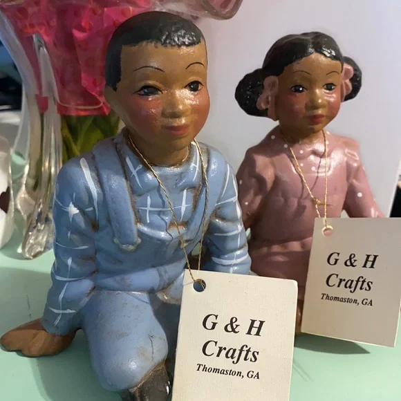 Boy and Girl Farm Figures by G & H crafts - Picture 6 of 6